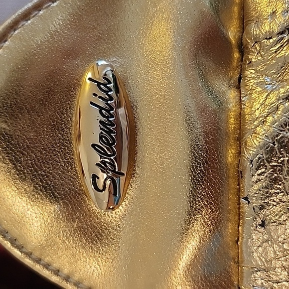 Splendid Metallic Gold Crossbody Bag EUC - Picture 14 of 15